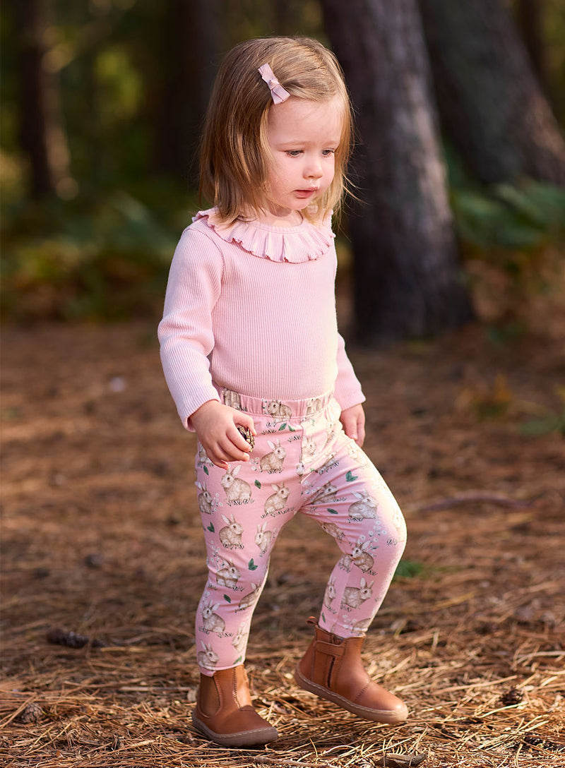 Baby Long Sleeved Grace Willow Bodysuit in Dusty Pink