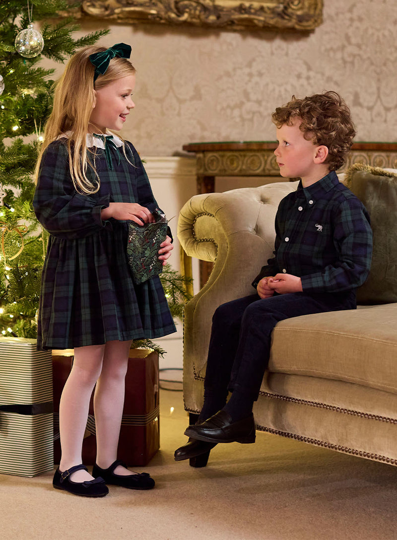 Thomas Shirt in Navy Plaid