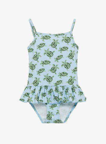 Peplum Swimsuit in Turtle