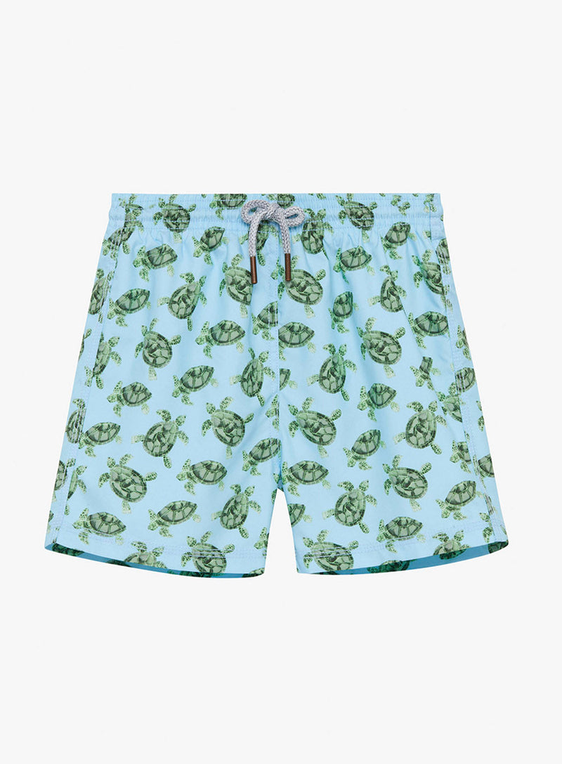 Daddy & Me Boys - Blue Turtle Swimshorts Gift Set