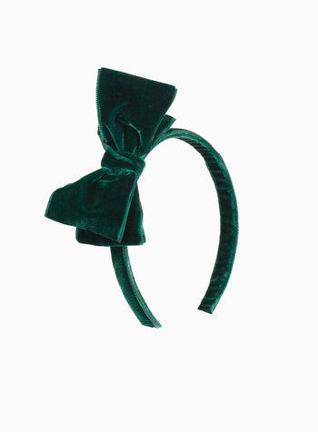 Velvet Big Bow Alice Band in Bottle