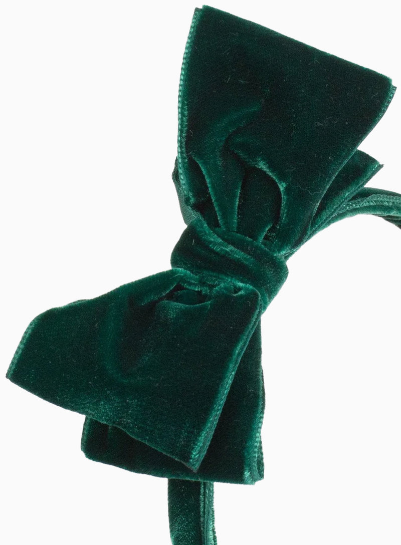 Velvet Big Bow Alice Band in Bottle