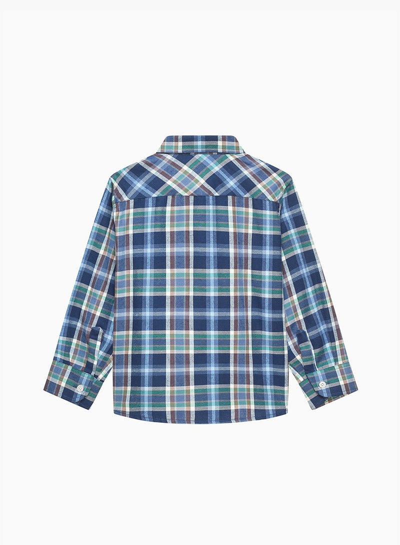 Chelsea Clothing Company Shirt Oliver Shirt in Brown/Blue Check