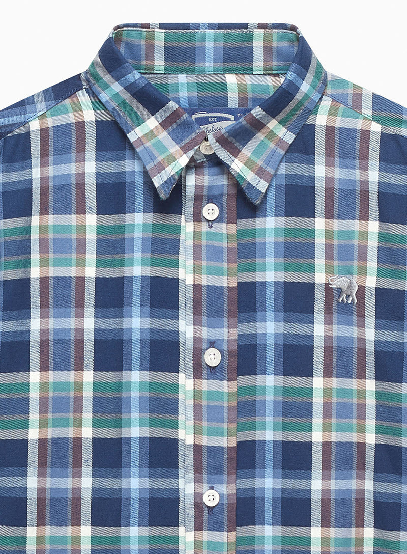 Chelsea Clothing Company Shirt Oliver Shirt in Brown/Blue Check