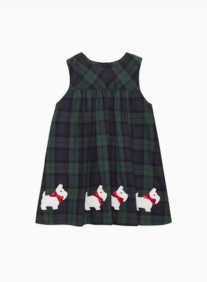 Confiture Dress Baby Scottie Tartan Pinafore