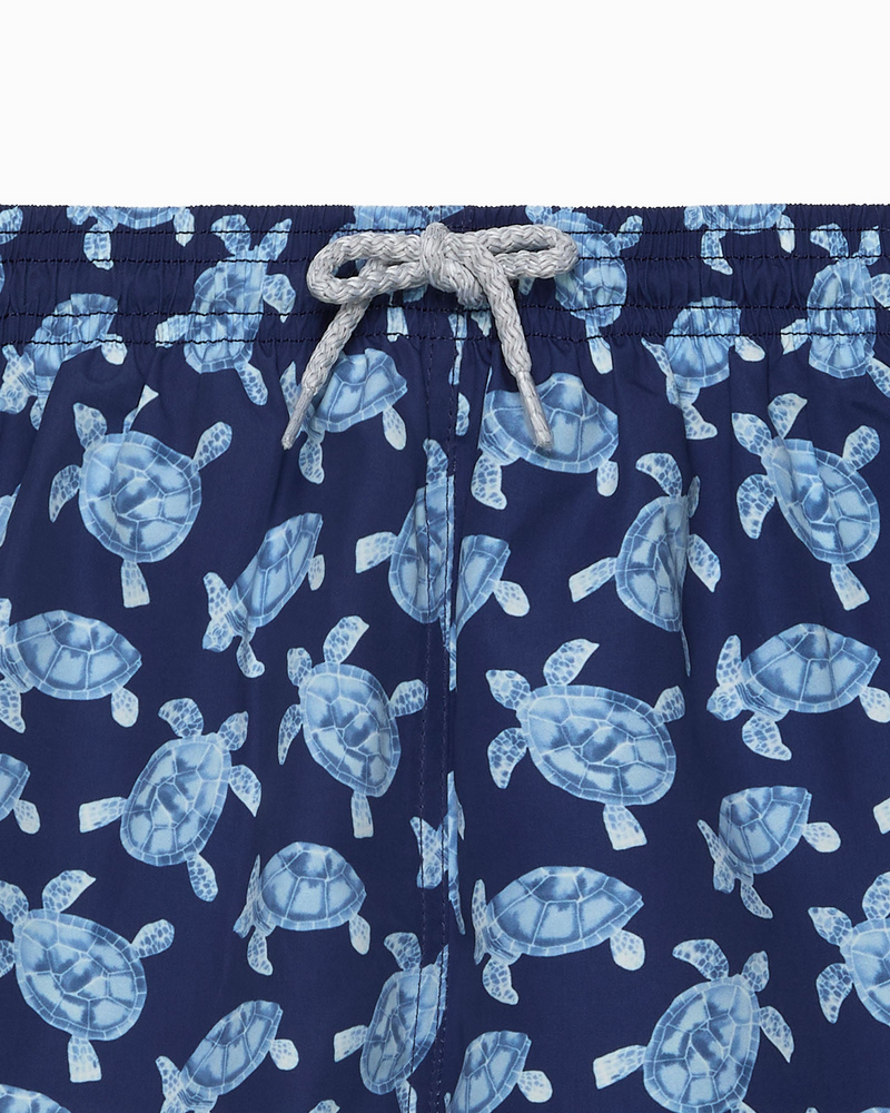 Boys Swimshorts in Navy Turtle