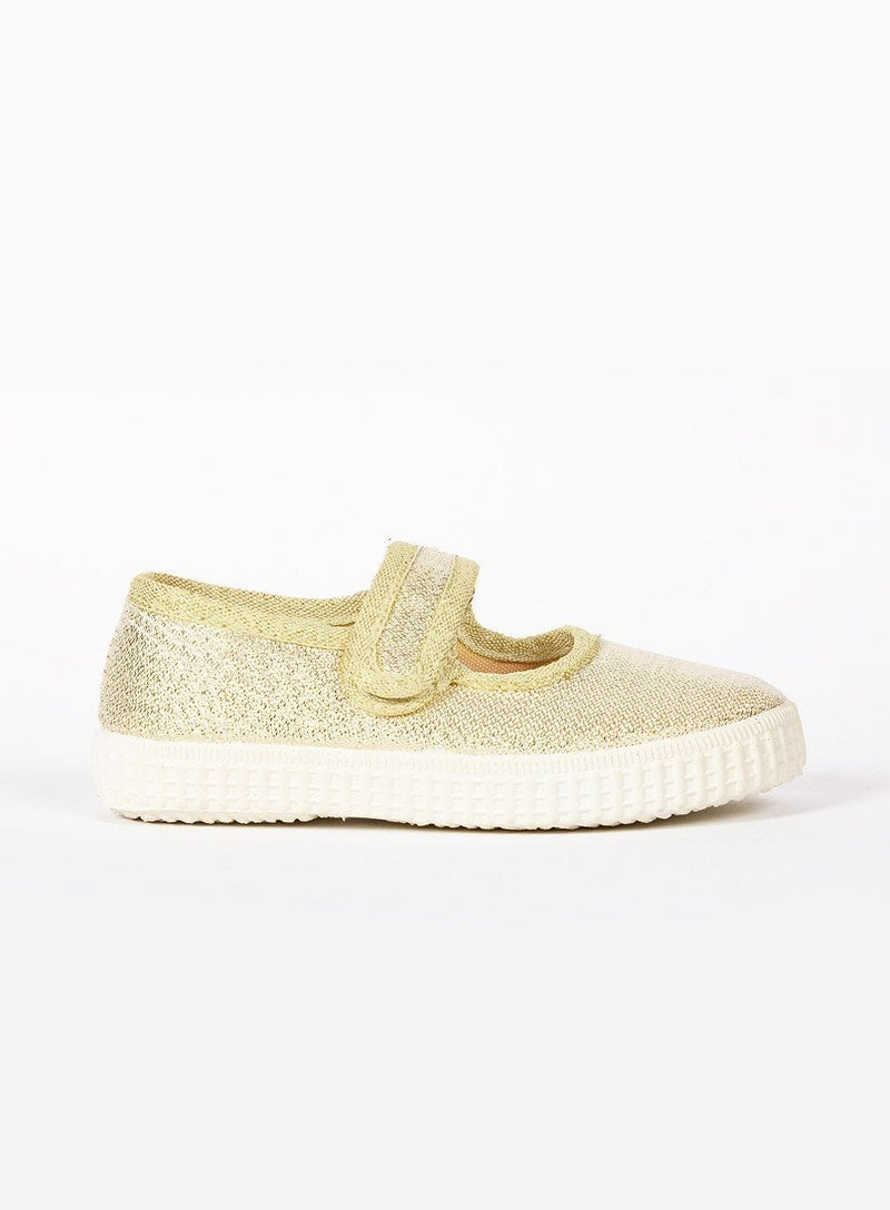Hampton Canvas Canvas Shoes Hampton Canvas Martha Shoes in Gold