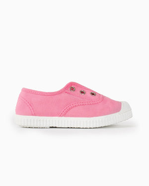Hampton Canvas Plum Plimsolls in Bonbon Pink