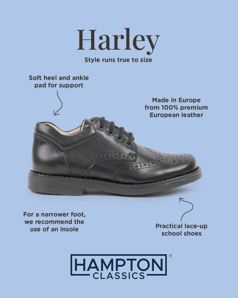 Hampton Classics Harley School Shoes in Black