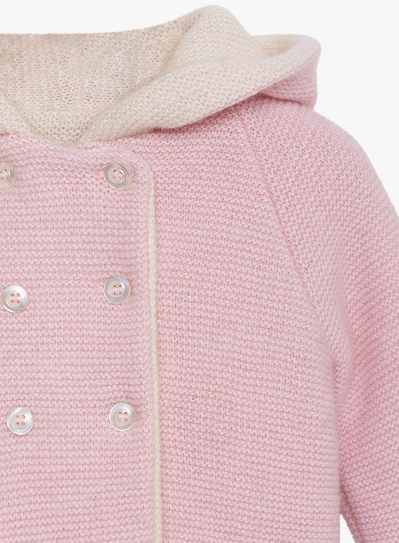 Lapinou Coat Little Teddy Coat in Pale Pink