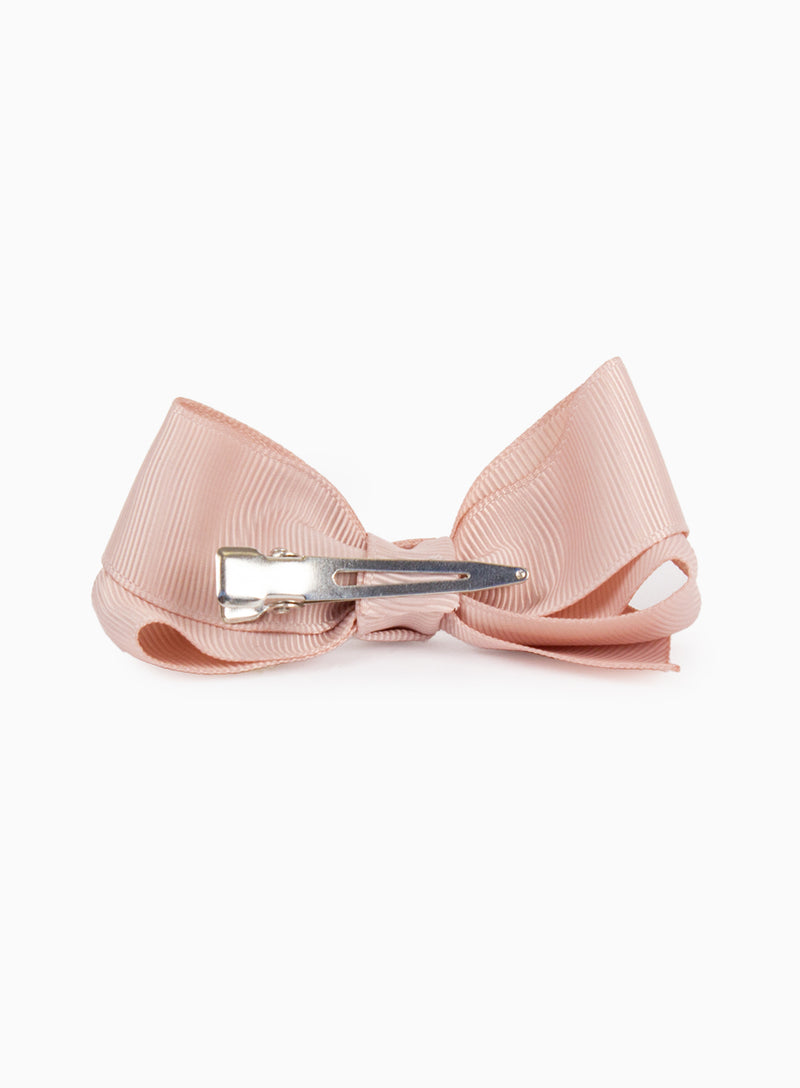Large Bow Hair Clip in Vanilla