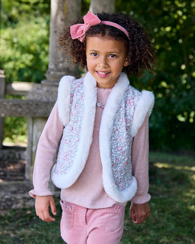 Arabella Quilted Fur Gilet