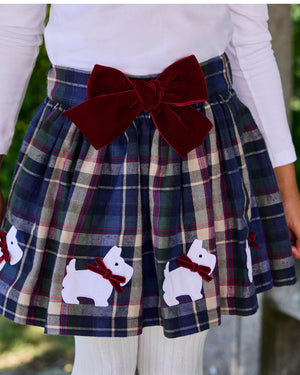 Confiture Skirt Bonnie Scottie Bow Skirt