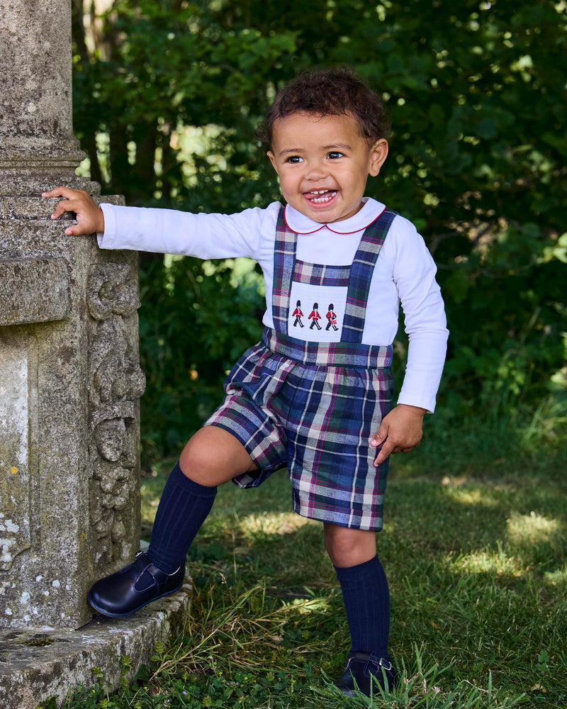 Baby Smocked Bib Short in Marching Band