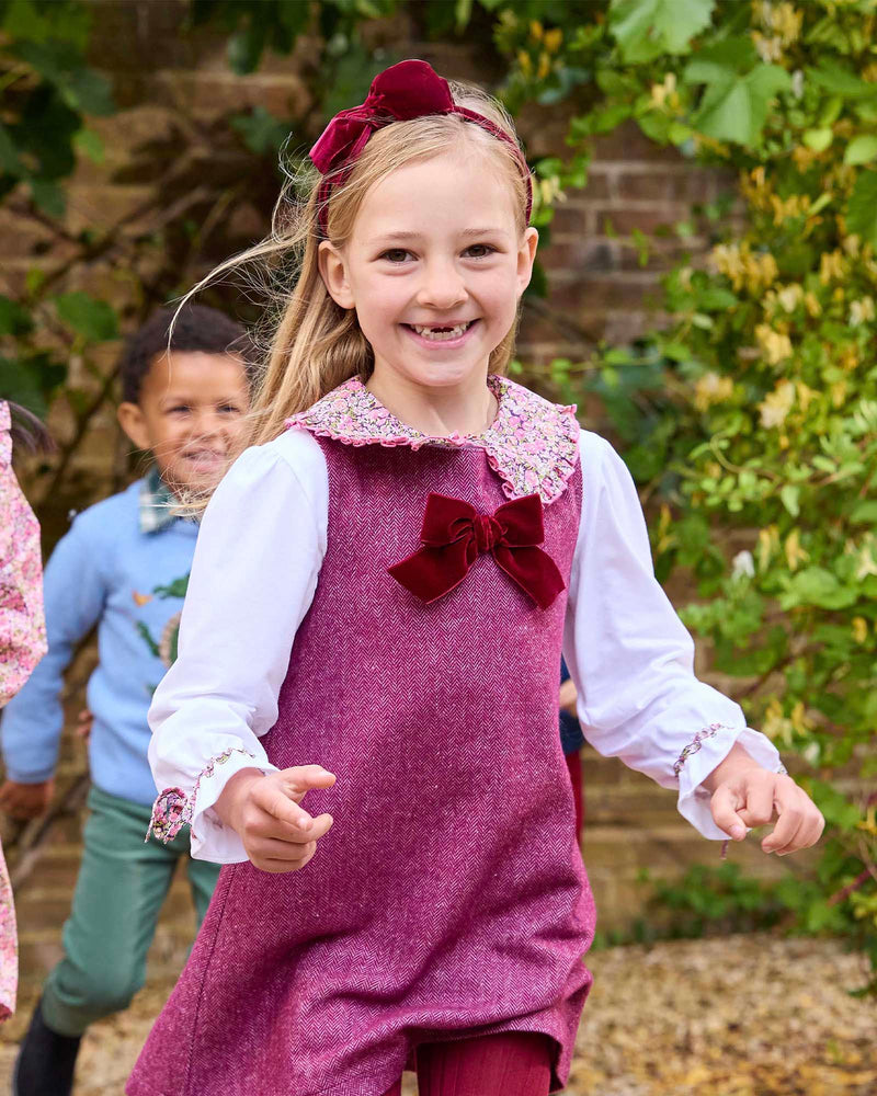 Georgina Bow Dress in Claret