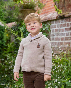Timothy Teddy Shawl Collar Sweater