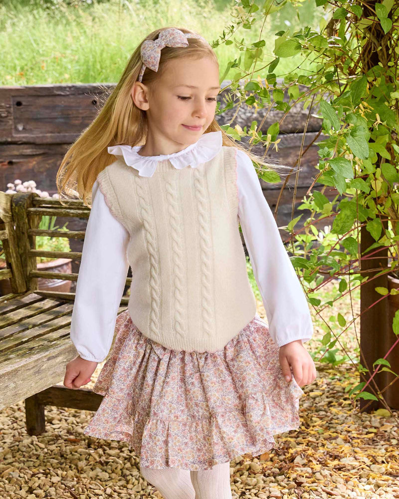 Knitted Tank Top in Ecru