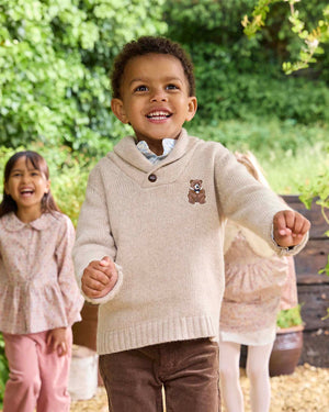 Timothy Teddy Shawl Collar Sweater