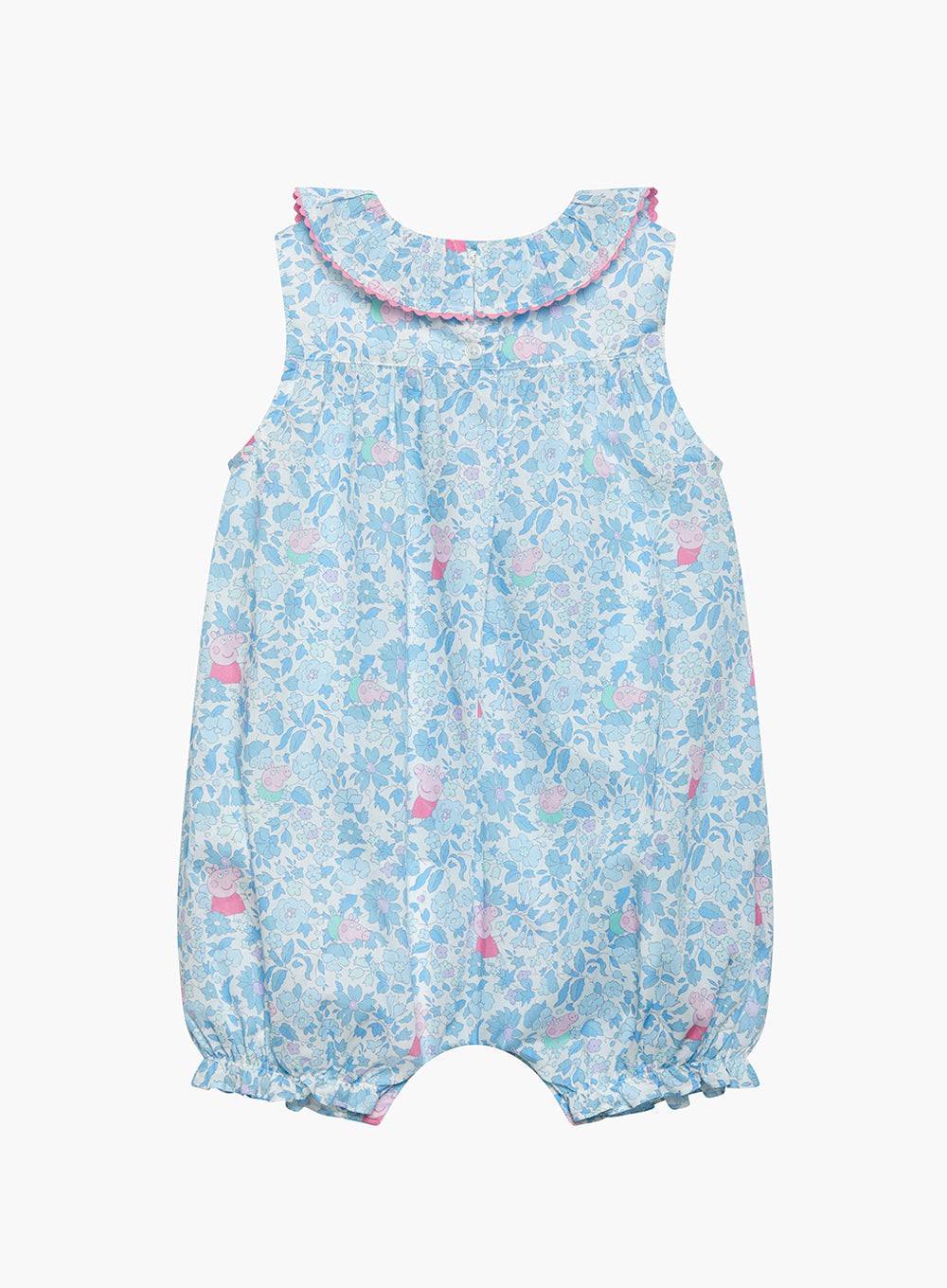 PEPPA PIG x Trotters Romper Baby Willow Romper in Blue Peppa Meadow