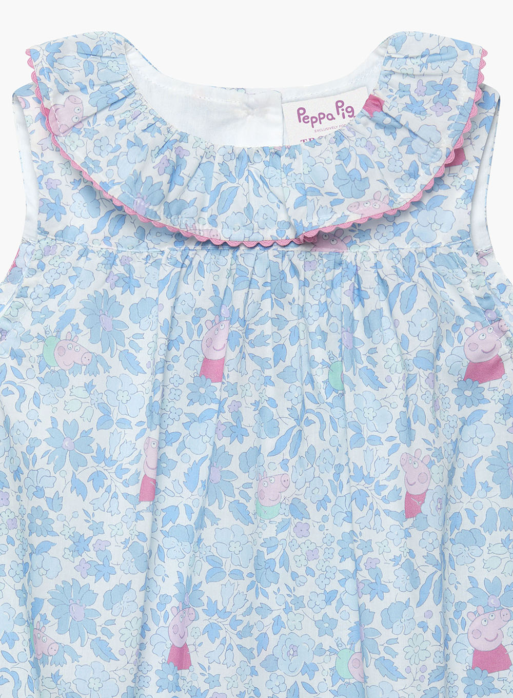 PEPPA PIG x Trotters Romper Baby Willow Romper in Blue Peppa Meadow