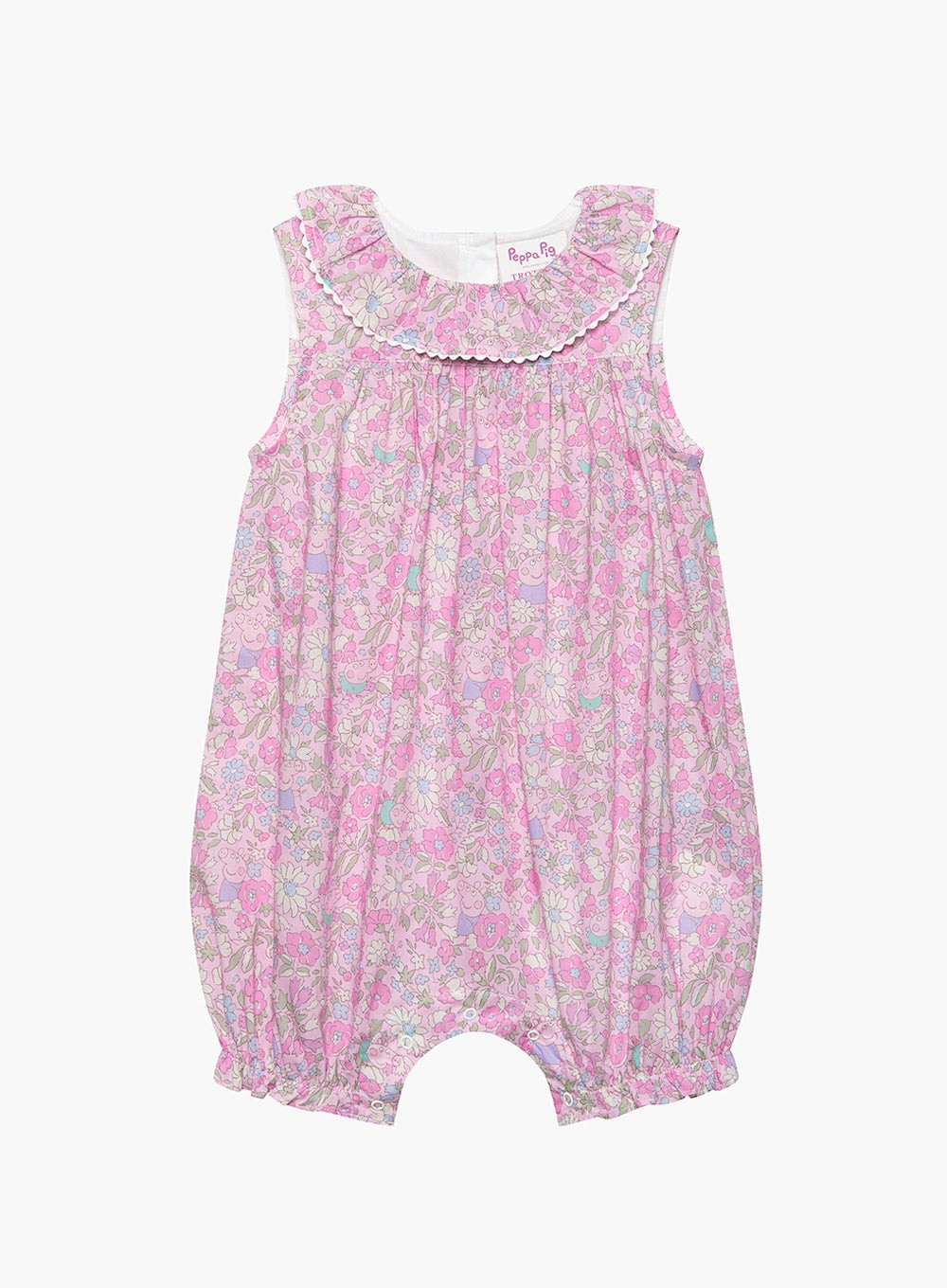 PEPPA PIG x Trotters Romper Baby Willow Romper in Pink Peppa Meadow
