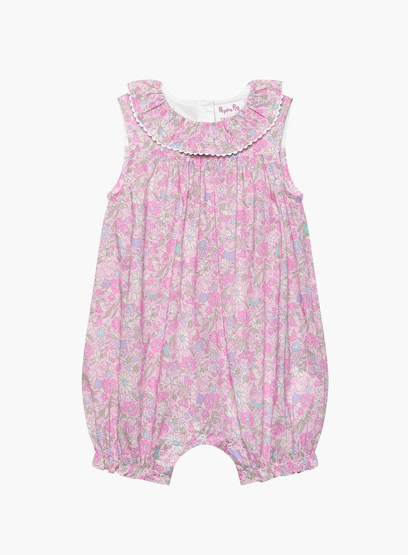 PEPPA PIG x Trotters Romper Baby Willow Romper in Pink Peppa Meadow