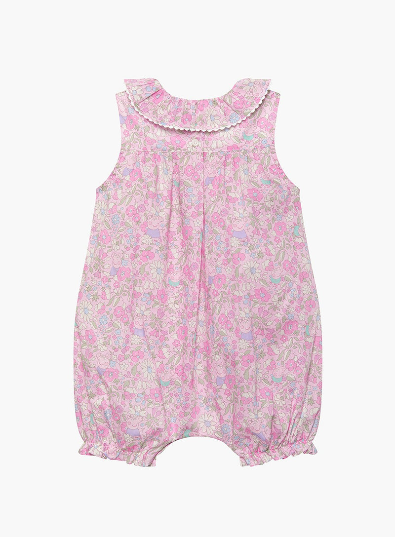 PEPPA PIG x Trotters Romper Baby Willow Romper in Pink Peppa Meadow