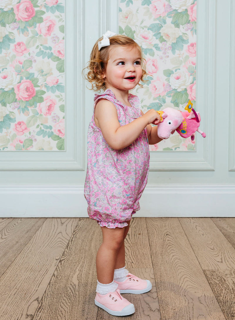 PEPPA PIG x Trotters Romper Baby Willow Romper in Pink Peppa Meadow