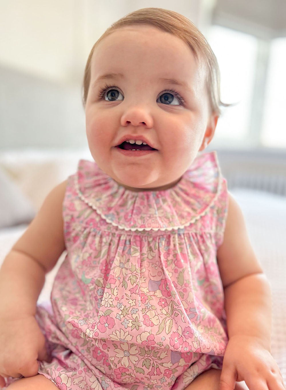 PEPPA PIG x Trotters Romper Baby Willow Romper in Pink Peppa Meadow