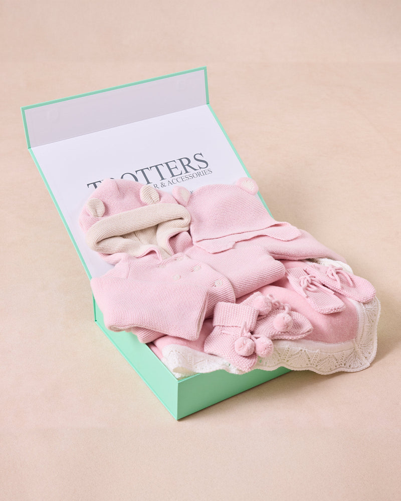 Pink Teddy Coat Gift Set
