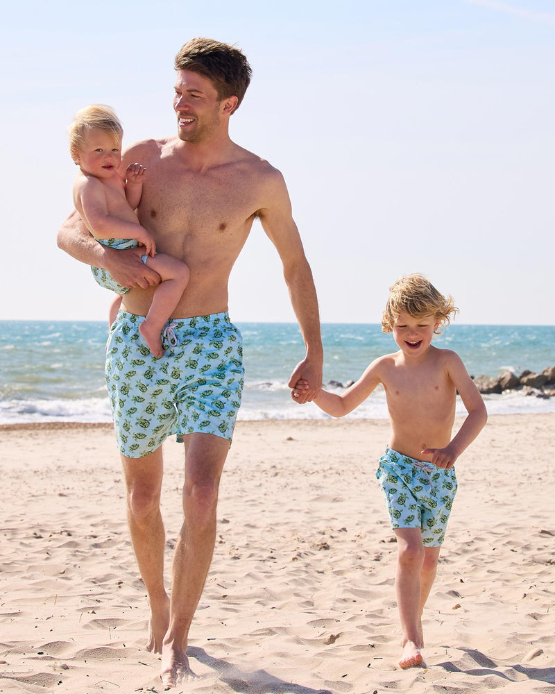 Mens Daddy & Me Swimshorts in Turtle