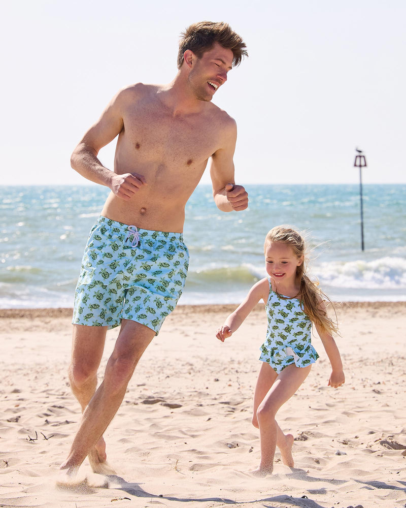 Mens Daddy & Me Swimshorts in Turtle