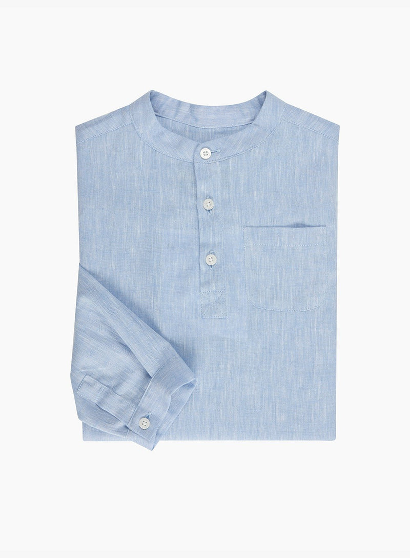 Thomas Brown Shirt Oscar Shirt in Pale Blue