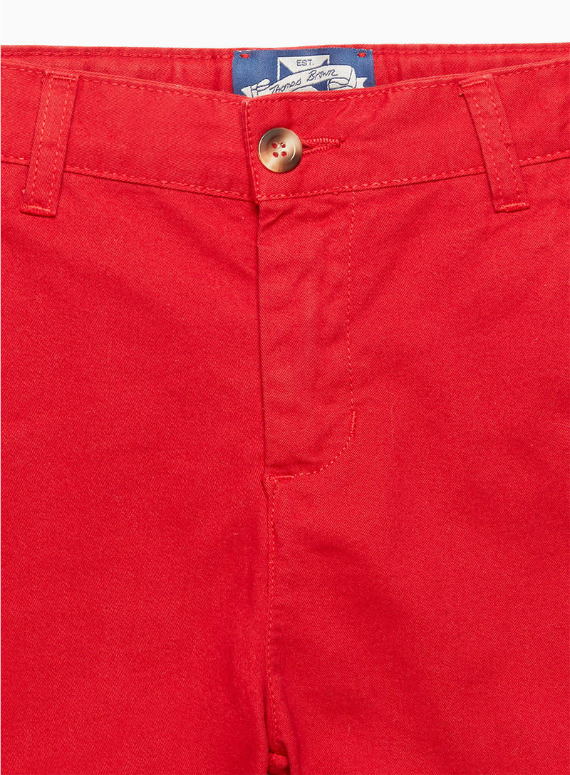 Thomas Brown Shorts Charlie Chino Shorts in Red