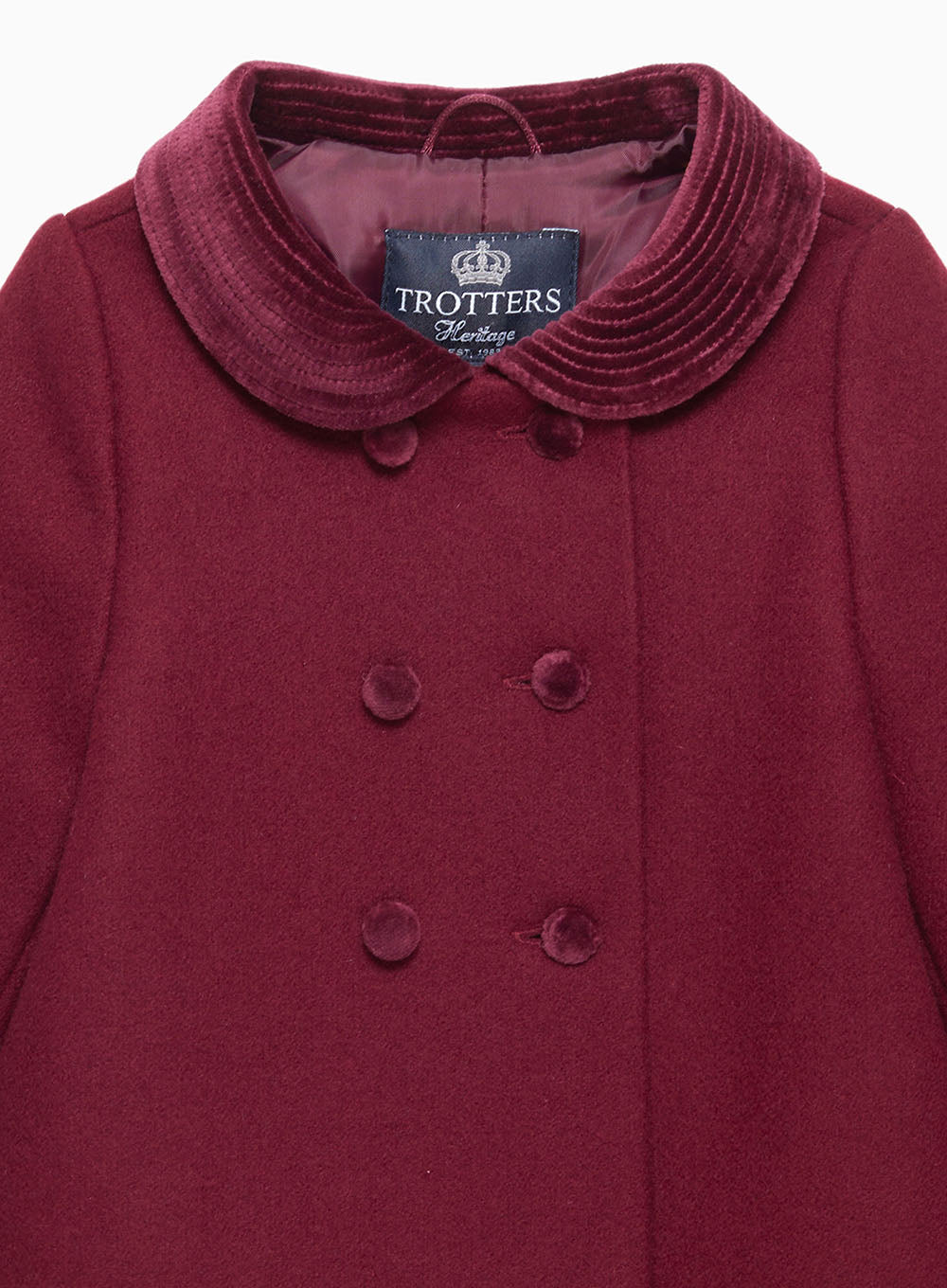 Trotters Heritage Coat Baby Classic Coat in Burgundy