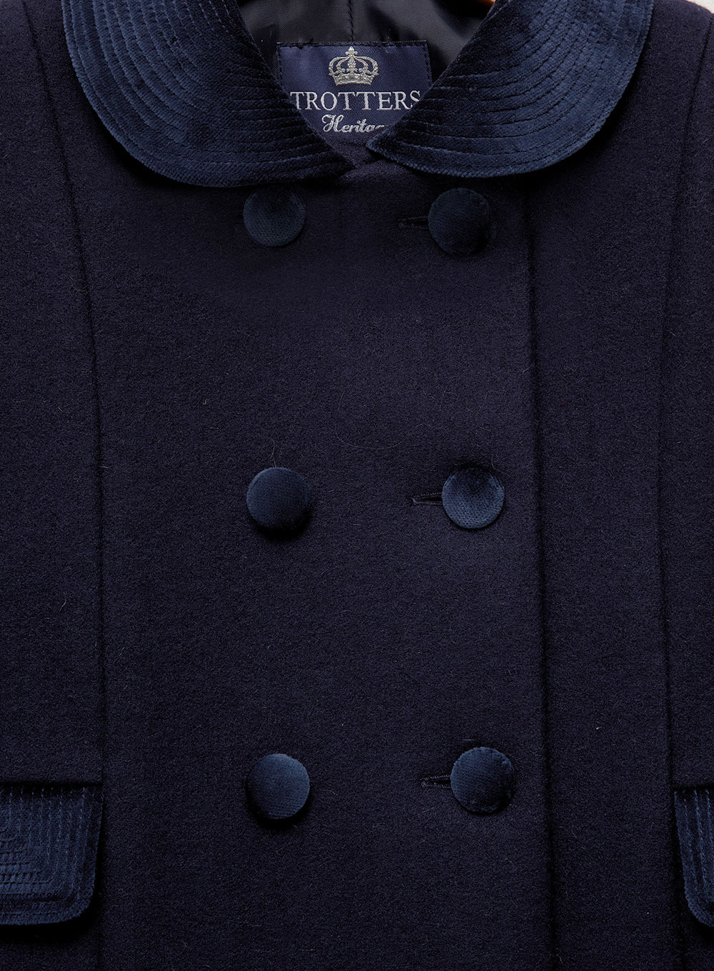 【Trotters】クラシックコート ウール100％ ネイビー Trotters Heritage Classic Coat in Navy | Trotters