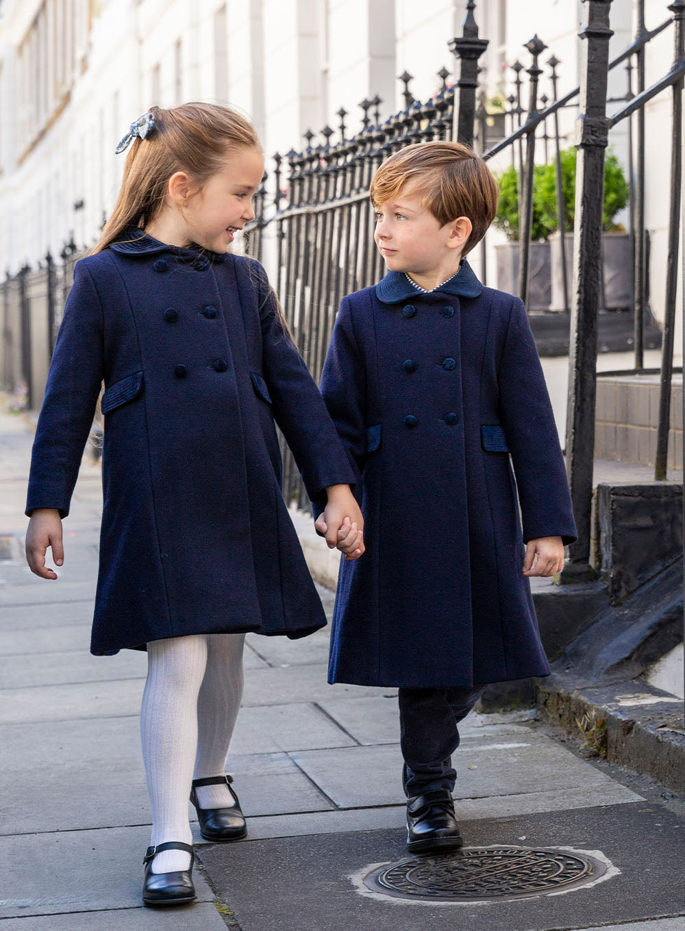 【Trotters】クラシックコート ウール100％ ネイビー Trotters Heritage Classic Coat in Navy | Trotters