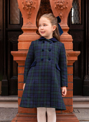 Classic Coat in Navy Plaid