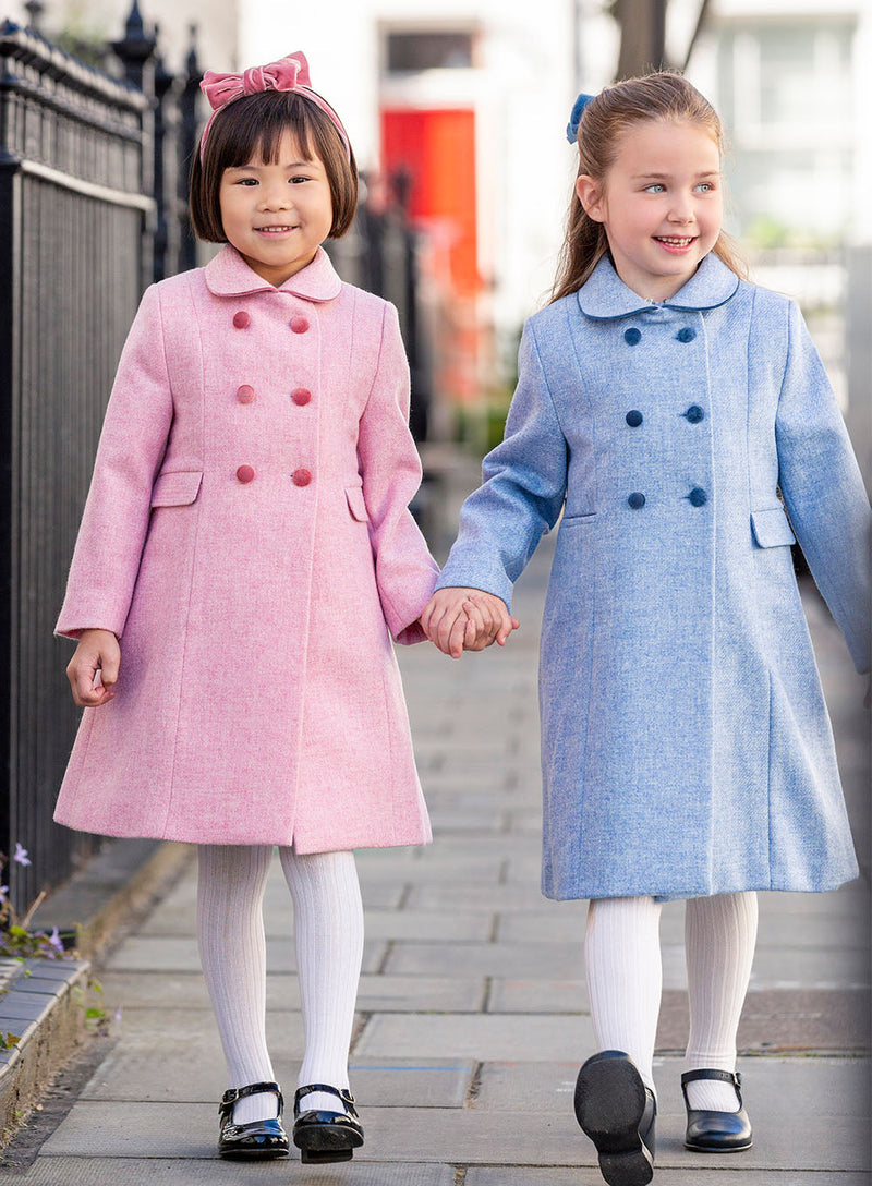 Trotters Heritage Coat Classic Coat in Pale Blue