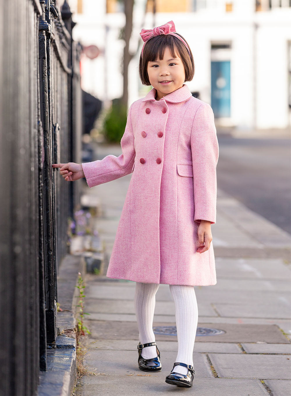 Trotters Heritage Classic Coat in Pale Pink | Trotters London Trotters Childrenswear USA Trotters Heritage Classic Coat in Pale Pink | Trotters London Trotters Childrenswear USA