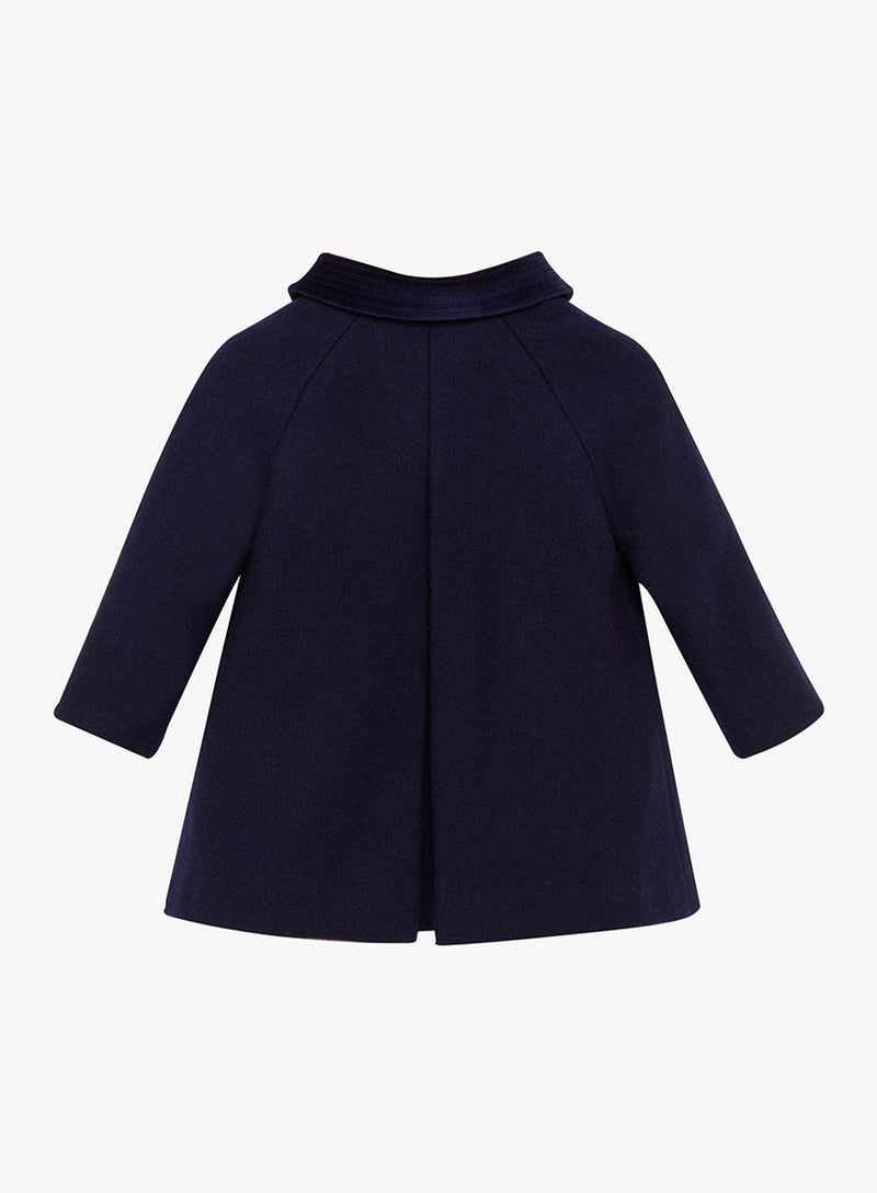 Trotters Heritage Coat Little Raglan Coat in Navy