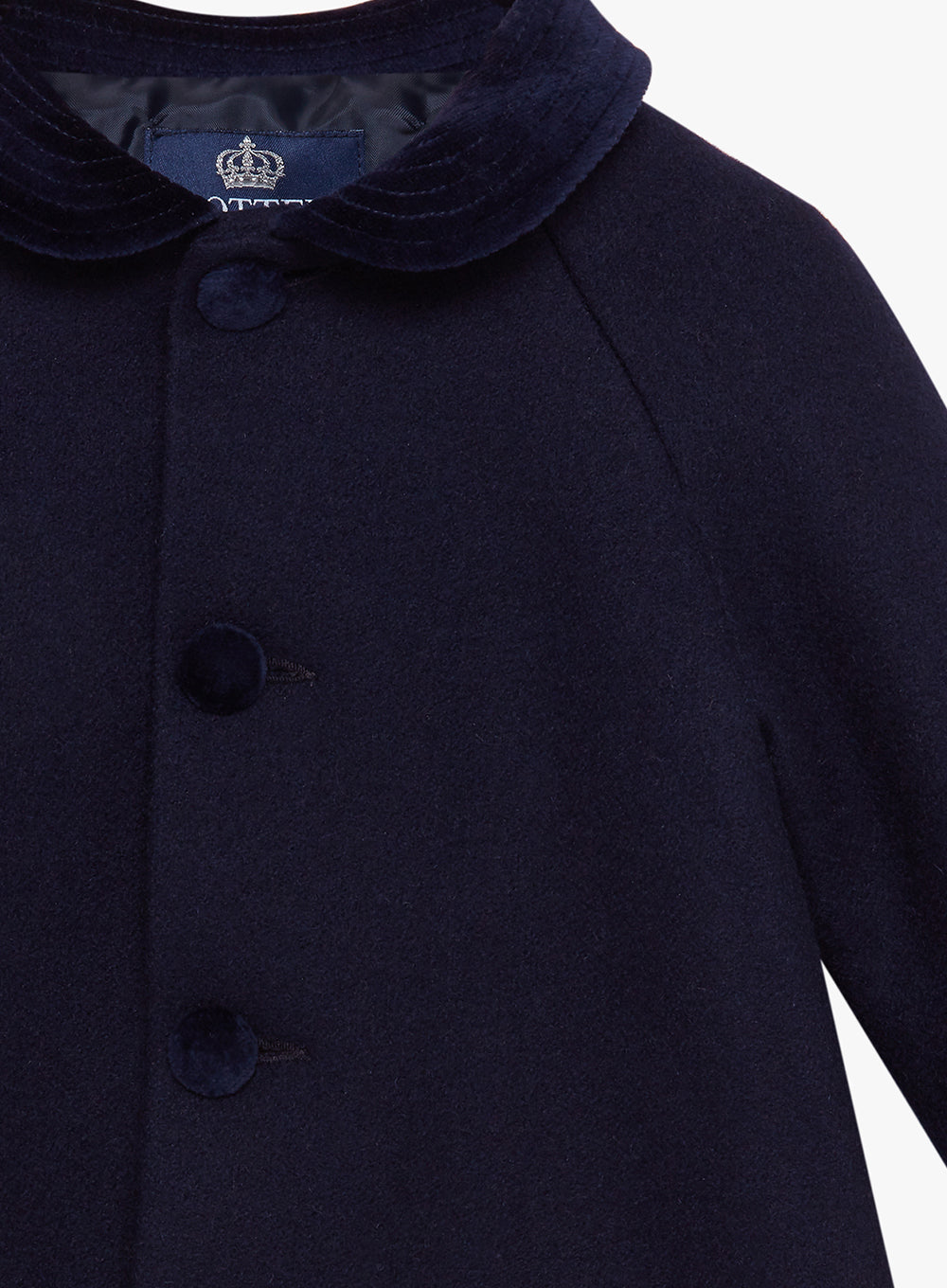 Trotters Heritage Coat Little Raglan Coat in Navy