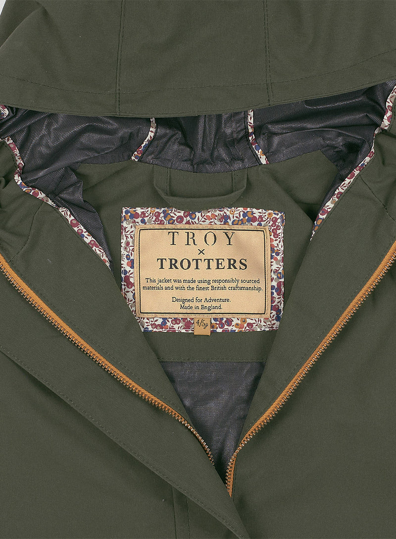 Troy London Coat Troy London Wax Waterproof Jacket in Green