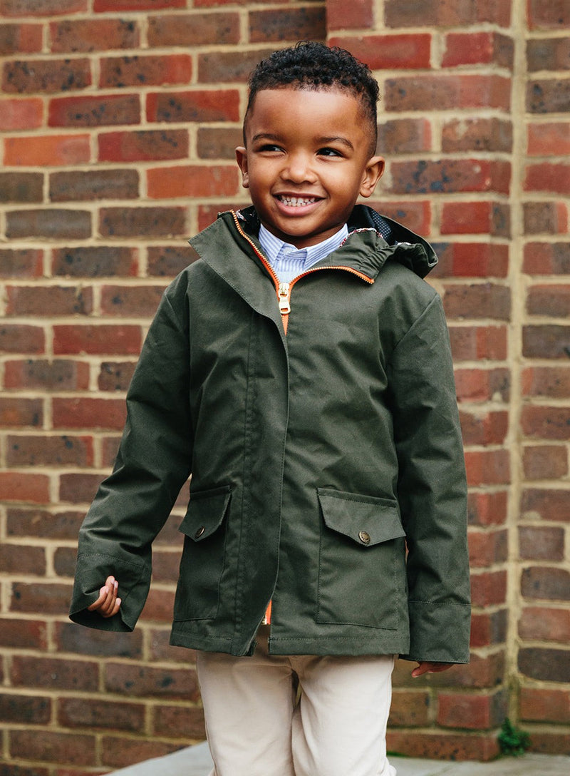 Troy London Coat Troy London Wax Waterproof Jacket in Khaki