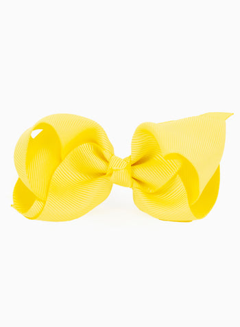 Extra Large Bow Hair Clip in Lemon