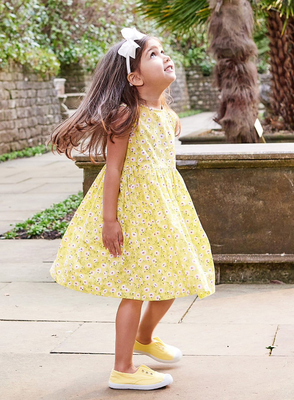 Adelina Summer Dress in Yellow Poppy