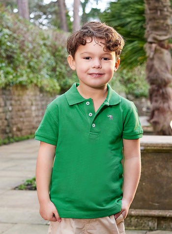 Harry Piqué Polo in Green