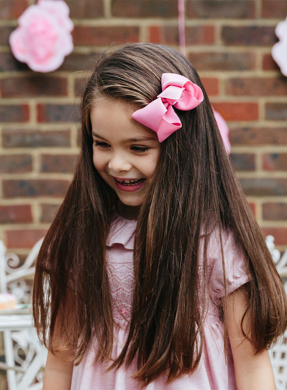 Extra Large Bow Hair Clip in Dusky Pink