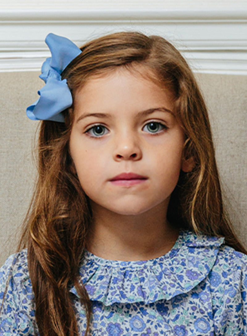 Extra Large Bow Hair Clip in French Blue