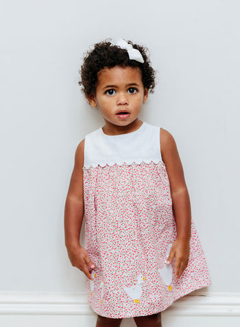 Little Petal Duck Dress in Red Cherry